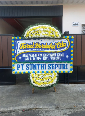 Papan Bunga Duka di Angsana
